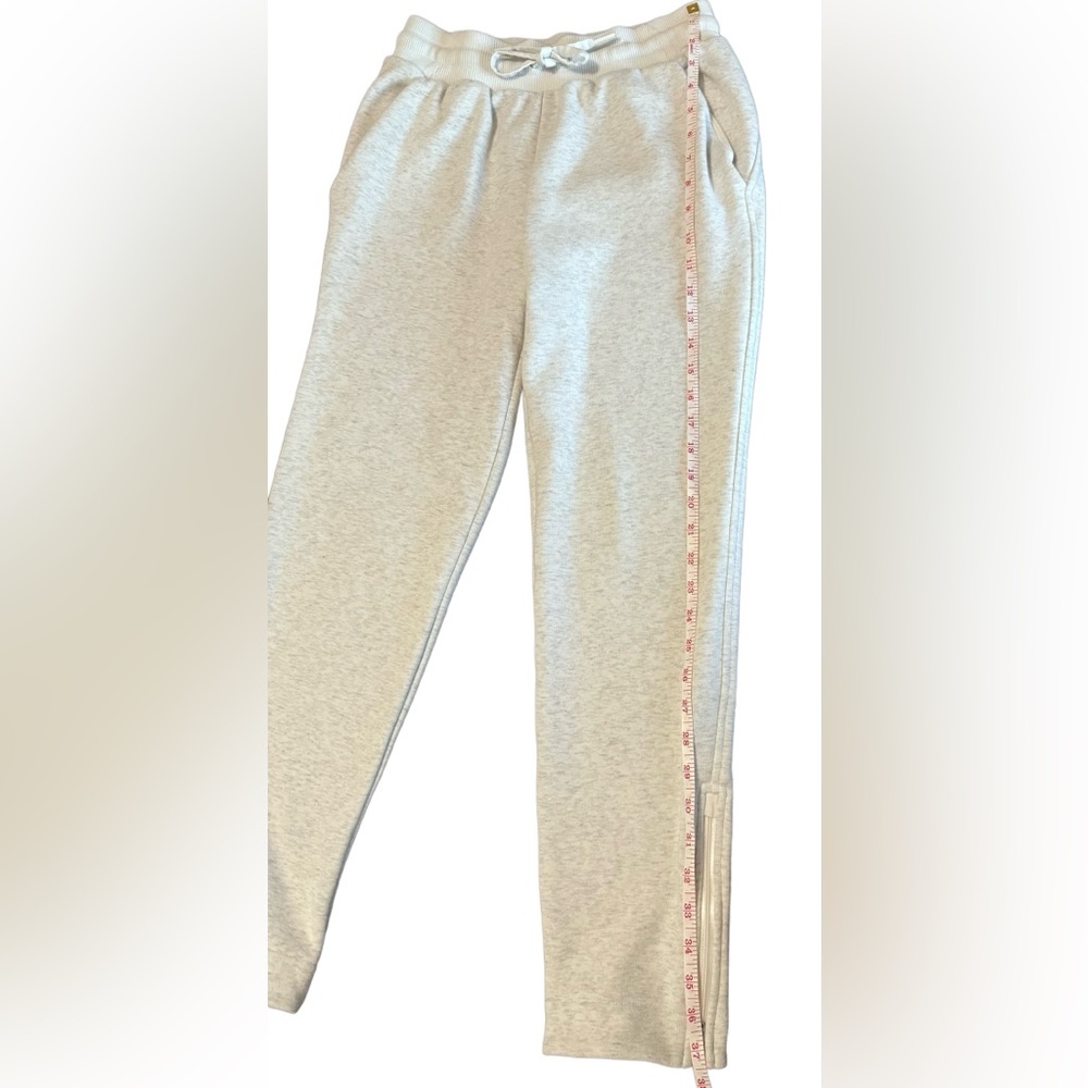 Athleta Grey Joggers Ankle Zip Tie Waist Size XS - Picture 8 of 14
